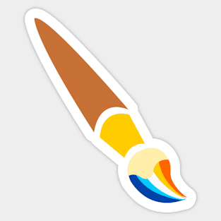 Paintbrush Aroace Flag Sticker